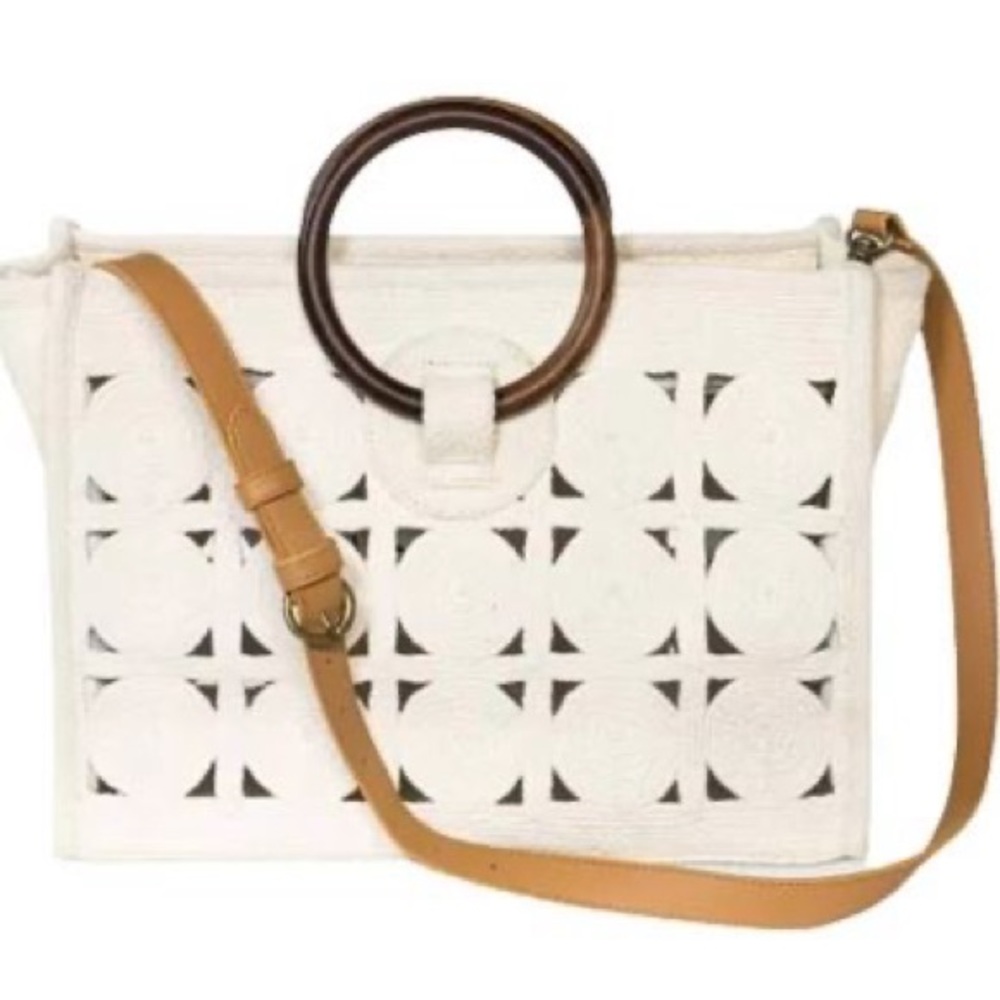 Handloom Tote Handbag - Universal Thread Natural, Brown/Beige/White